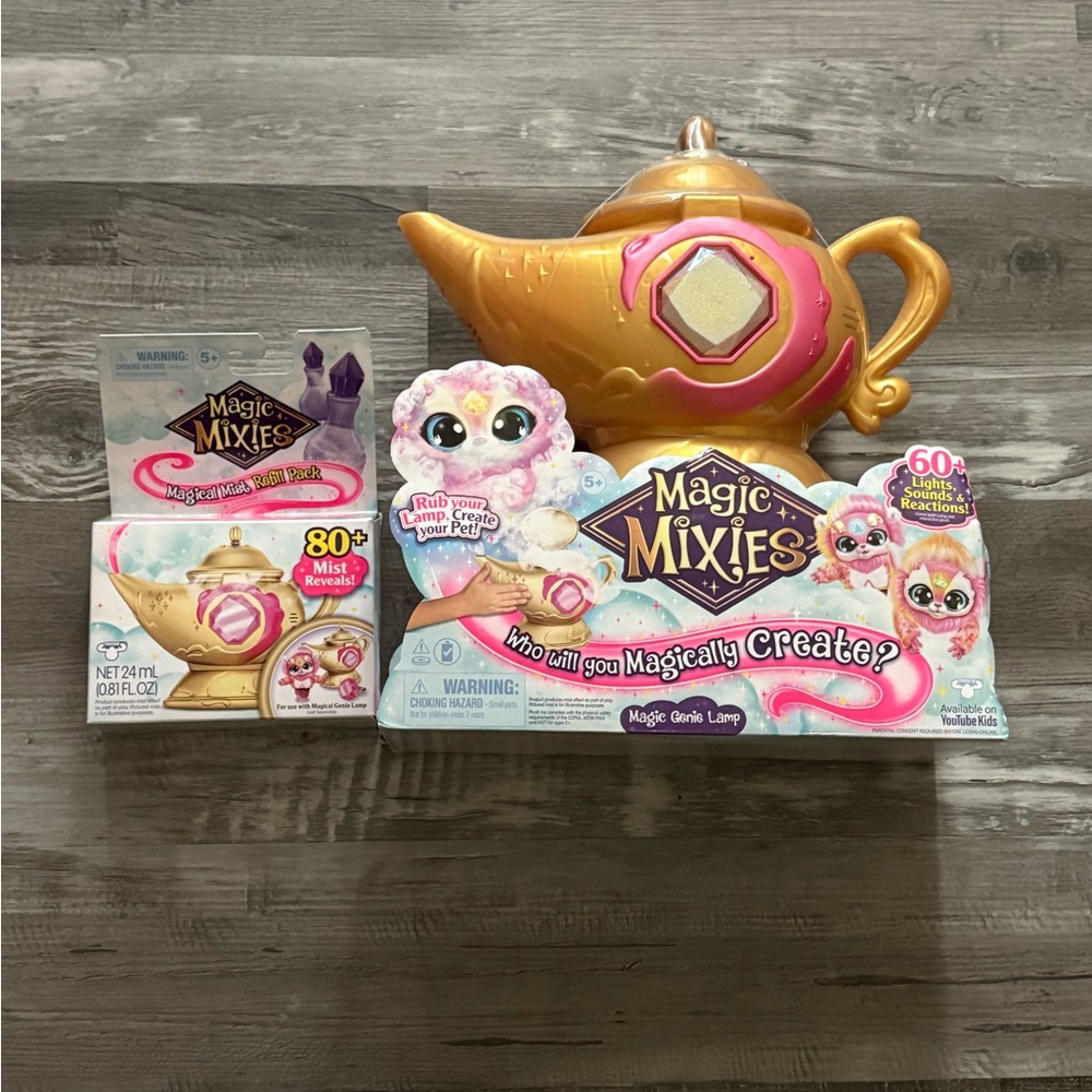 NEW Magic Mixie Genie Lamp Toy - Gold with bonus refill pack!